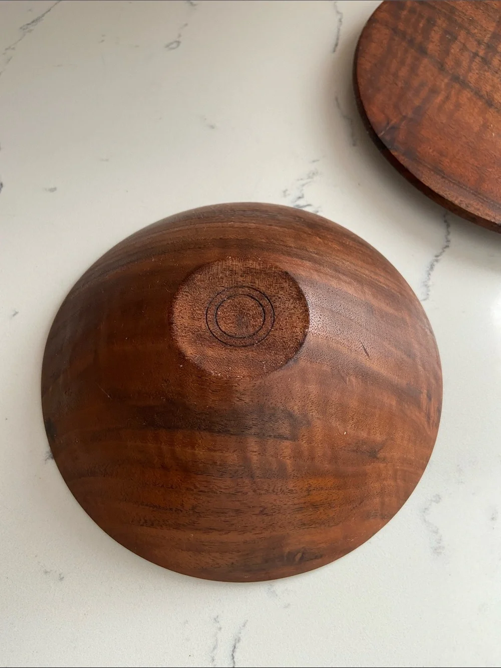 Vintage Handmade Studio Wood Bowl & Plate Northern California